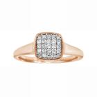 Love 360 10k Gold 1/4 Carat T.w. Diamond Wedding Ring, Adult Unisex, Size: 7.50