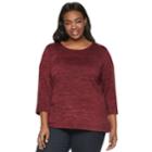 Plus Size Croft & Barrow&reg; Scoopneck Top, Size: 2xl, Dark Red