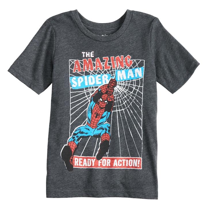 Boys 4-10 Jumping Beans&reg; Marvel The Amazing Spider-man Graphic Tee, Size: 4, Dark Grey