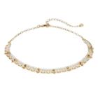 Lc Lauren Conrad Clear Beaded Choker Necklace, Women's, Med Brown