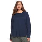 Plus Size Sonoma Goods For Life&trade; Essential Crewneck Tee, Women's, Size: 1xl, Dark Blue