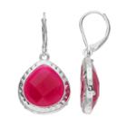 Dana Buchman Pink Hammered Nickel Free Teardrop Earrings, Women's