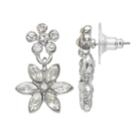 Lc Lauren Conrad Nickel Free Flower Drop Earrings, Women's, Silver