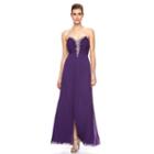 Women's 1 By 8 Embellished Strapless Gown, Size: 10, Purple