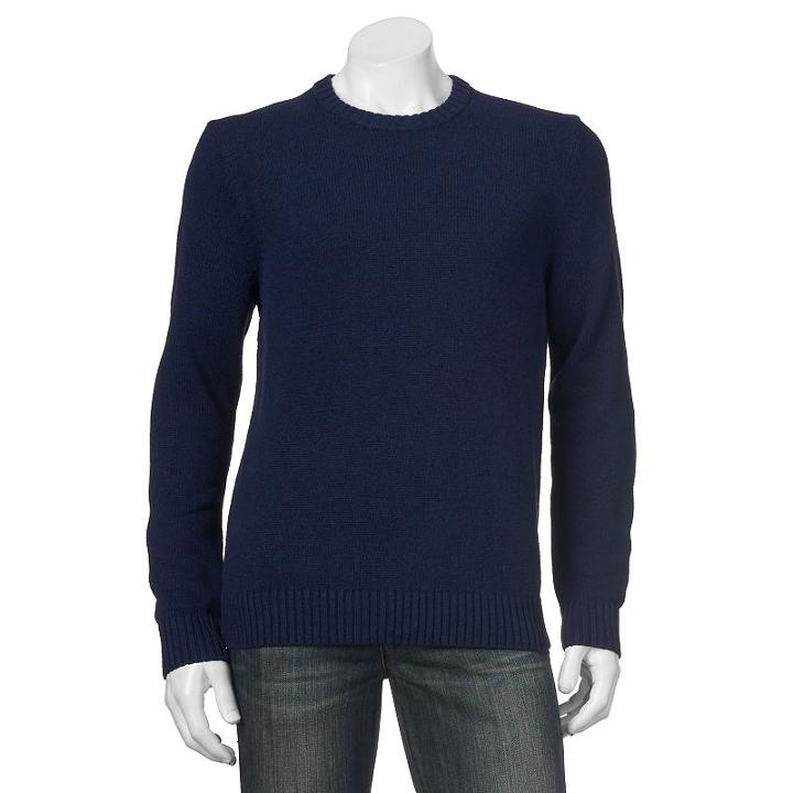 Big & Tall Croft & Barrow&reg; Classic-fit 5gg Crewneck Sweater, Men's, Size: 2xb, Blue