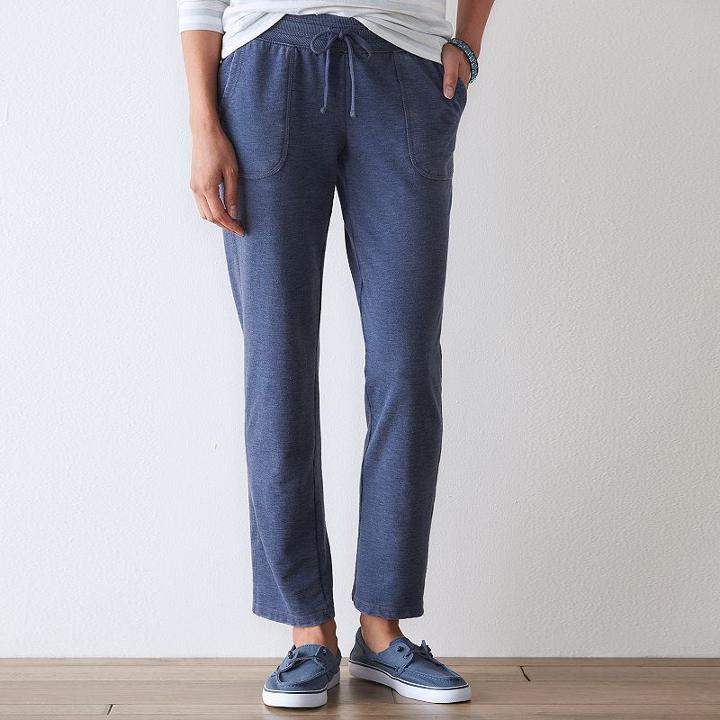 Petite Sonoma Goods For Life&trade; Drawstring Lounge Pants, Women's, Size: Pl Short, Dark Blue