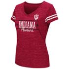 Juniors' Campus Heritage Indiana Hoosiers Double Stag V-neck Tee, Women's, Size: Xxl, Med Red