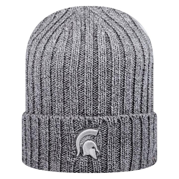Adult Top Of The World Michigan State Spartans Two Below Beanie, Med Grey