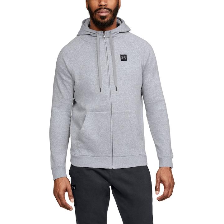 Men's Under Armour Rival Fleece Full-zip Hoodie, Size: Xl, Med Grey