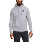 Men's Under Armour Rival Fleece Full-zip Hoodie, Size: Xl, Med Grey