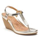 Chaps Raevyn Women's Slip-on Wedge Sandals, Size: 6 B, Silver
