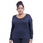 Plus Size Marika Shift Open Back Long Sleeve Top, Women's, Size: 1xl, Black