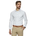 Men's Marc Anthony Extra-slim Textured Patterned Button-down Shirt, Size: Xxl, Med Blue