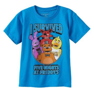Boys 4-7 I Survived Five Nights At Freddy's Graphic Tee, Size: S(4), Turquoise/blue (turq/aqua)