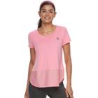 Women's Fila Sport&reg; Mesh Block Short Sleeve Tee, Size: Large, Med Pink