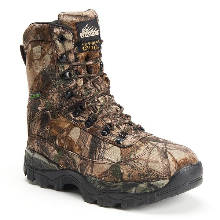 Itasca Carbine Men's Camouflage Waterproof Boots, Size: 13, Brown