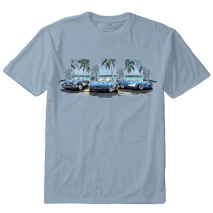 Men's Newport Blue Graphic Tee, Size: Large, Dark Blue