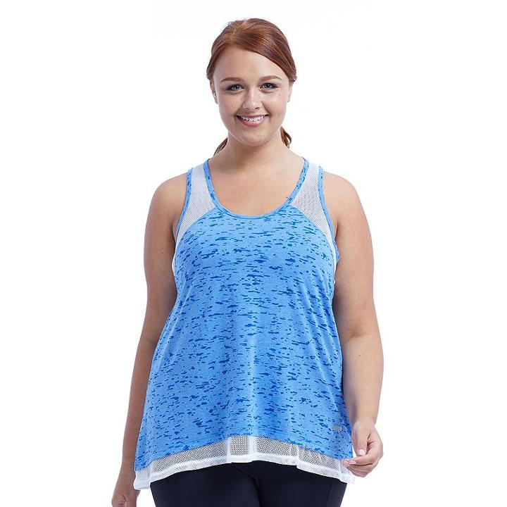 Plus Size Marika Vanessa Keyhole Tank, Women's, Size: 2xl, Blue