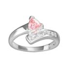Sterling Silver Pink Cubic Zirconia Ring, Women's, Size: 6