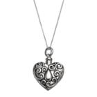 Sentimental Expressions Sterling Silver Heart Rememberance Ash Holder Necklace, Women's, Size: 18, Grey