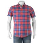 Big & Tall Sonoma Goods For Life&trade; Flexwear Modern-fit Plaid Button-down Shirt, Men's, Size: 2xb, Med Red