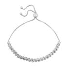 Stella Grace Sterling Silver 1/4 Carat T.w. Diamond S-link Bolo Bracelet, Women's, Size: 9, Grey