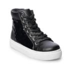So&reg; Zina Girls' High Top Sneakers, Size: 3, Black