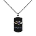 Men's Stainless Steel Baltimore Ravens Dog Tag Necklace, Silver