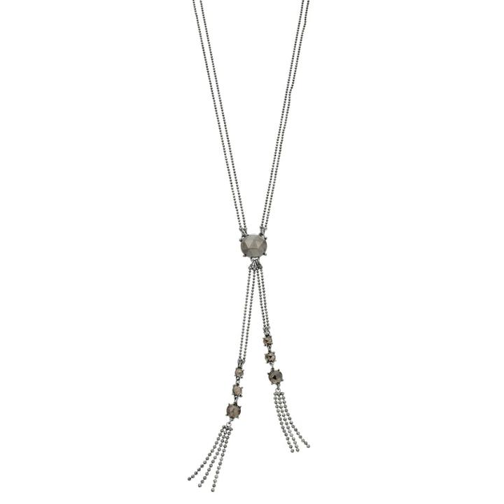 Simply Vera Vera Wang Simulated Crustal Long Tassel Necklace, Women's, Black