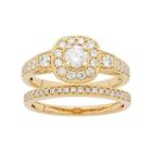 14k Gold 1 Carat T.w. Igl Certified Diamond Cushion Halo Engagement Ring Set, Women's, Size: 8.50, White