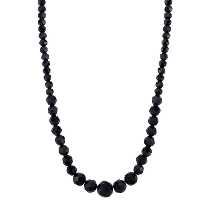 1928 Black Bead Necklace, Women's, Size: 15