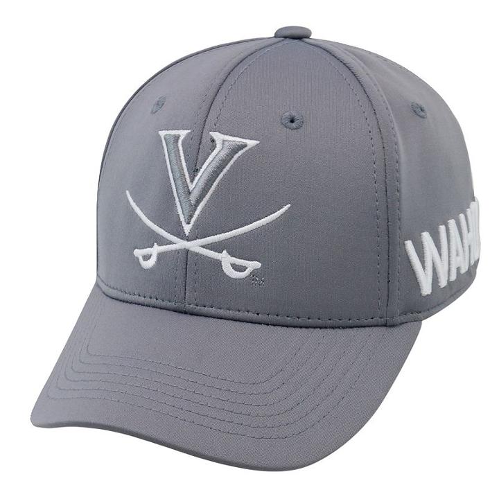 Top Of The World, Adult Virginia Cavaliers Bolster One-fit Cap, Med Grey