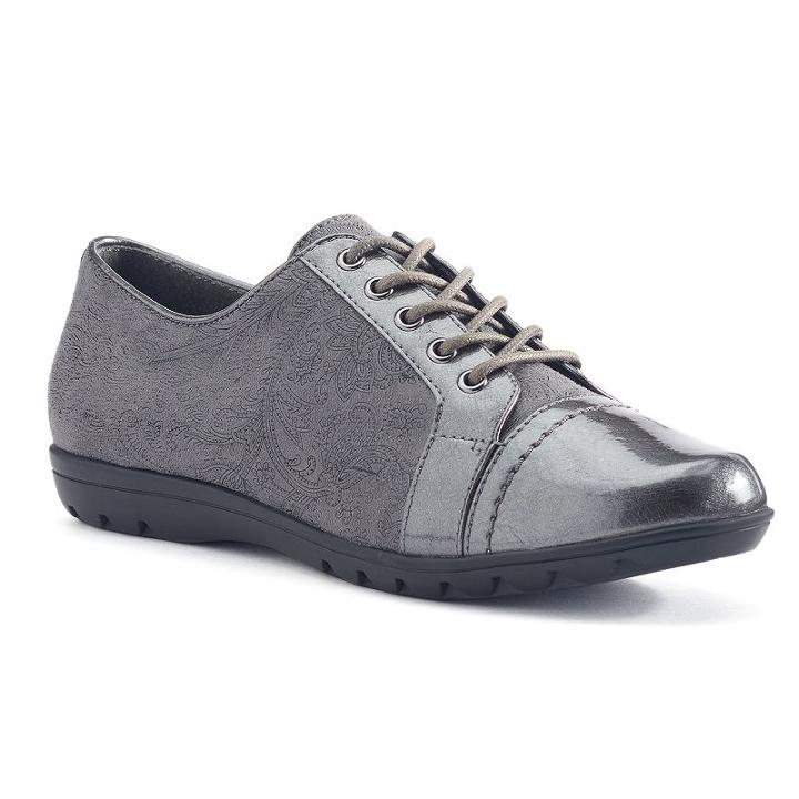 Soft Style By Hush Puppies Valda Women's Oxford Shoes, Size: 11 Wide, Grey