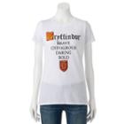 Juniors' Harry Potter Gryffindor Brave Graphic Tee, Girl's, Size: Xl, White