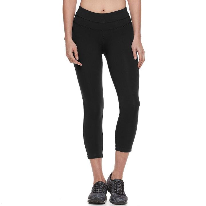 Women's Tek Gear&reg; Basic Capris, Size: Large, Black