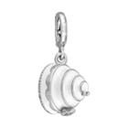 Laura Ashley Jubilee Collection Sterling Silver Tiered White Cake Charm, Women's, Grey