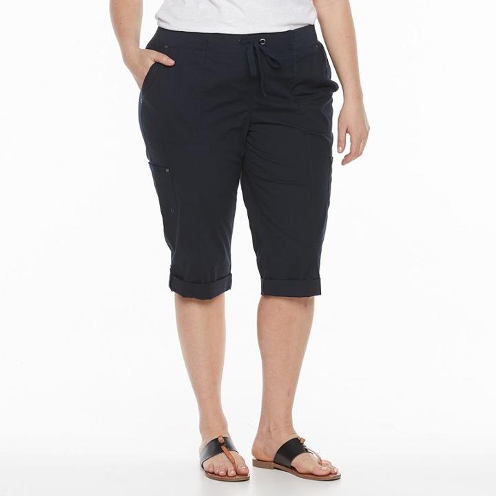 Plus Size Gloria Vanderbilt Grecia Pull-on Skimmers, Women's, Size: 22 W, Blue
