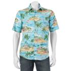 Big & Tall Batik Bay Modern-fit Patterned Casual Button-down Shirt, Men's, Size: Xl Tall, Dark Green