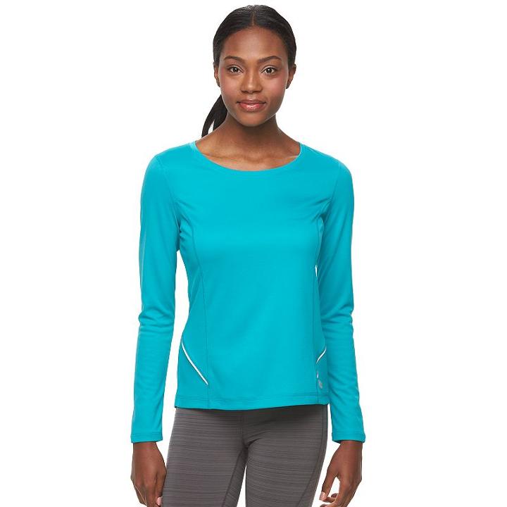 Women's Fila Sport&reg; Breakthrough Workout Tee, Size: Large, Turquoise/blue (turq/aqua)
