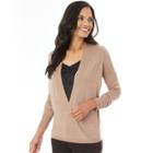 Women's Apt. 9&reg; Faux-wrap Sweater, Size: Medium, Beige Oth