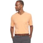 Men's Croft & Barrow&reg; V-neck Interlock Performance Tee, Size: Xxl, Brt Orange
