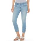 Petite Apt. 9&reg; Embellished Capri Jeans, Women's, Size: 4 Petite, Blue Other