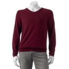 Big & Tall Croft & Barrow&reg; Classic-fit 12gg V-neck Sweater, Men's, Size: 3xb, Dark Red