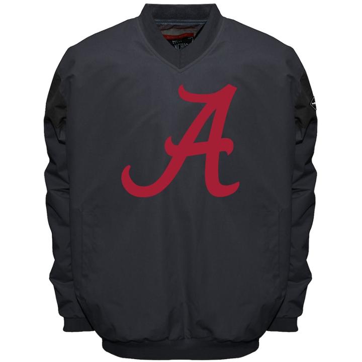 Men's Franchise Club Alabama Crimson Tide Focus Windshell Pullover, Size: Small, Grey