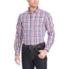Big & Tall Chaps Classic-fit Plaid Stretch Poplin Button-down Shirt, Men's, Size: 4xb, Pink