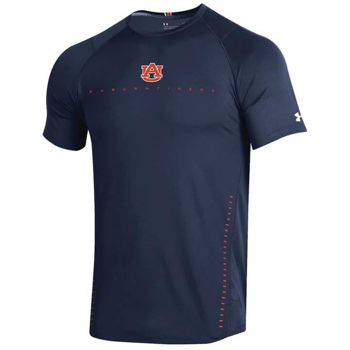 Men's Under Armour Auburn Tigers Sideline Training Tee, Size: Xxl, Blue (navy)