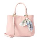 Apt. 9&reg; Jade Soft Satchel With Botanical Skinny Scarf, Women's, Pink