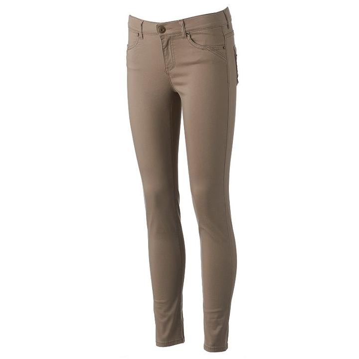 Juniors' Unionbay Uniform Skinny Pants, Girl's, Size: 5, Red/coppr (rust/coppr)