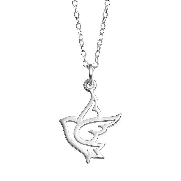 Journee Collection Sterling Silver Dive Pendant Necklace, Women's, Size: 18, Multicolor