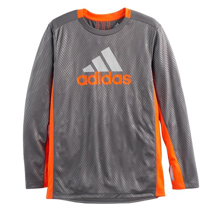 Boys 8-20 Adidas Helix Vibe Training Tee, Size: Large, Dark Grey